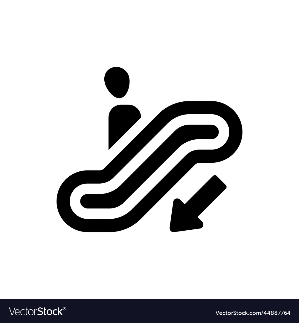 Down escalator icon Royalty Free Vector Image - VectorStock