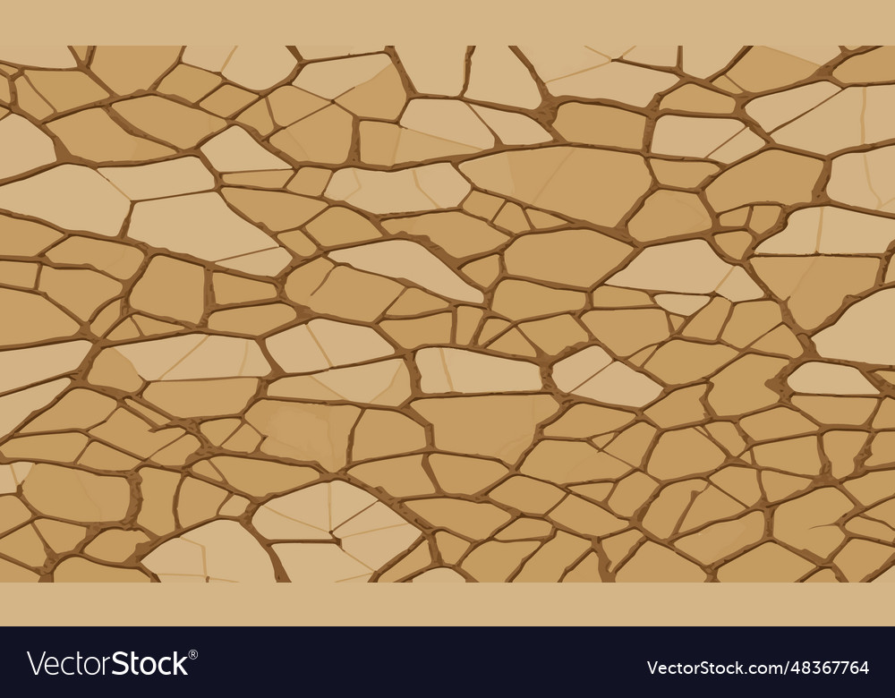 Dry soil brown surface cracked ground texture