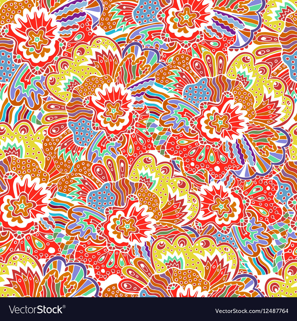 Flower pattern seamless botanic texture