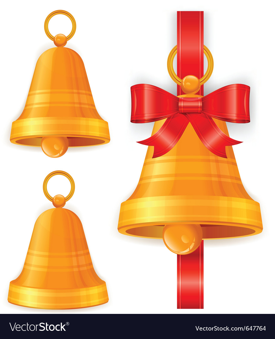 Gold christmas bells