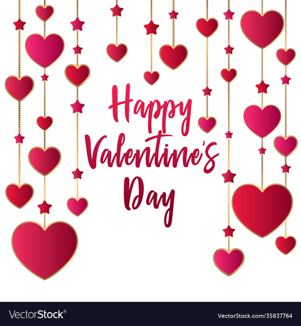 Happy valentines Tageskarte mit Briefing vector image Happy valentines Tageskarte mit Briefing