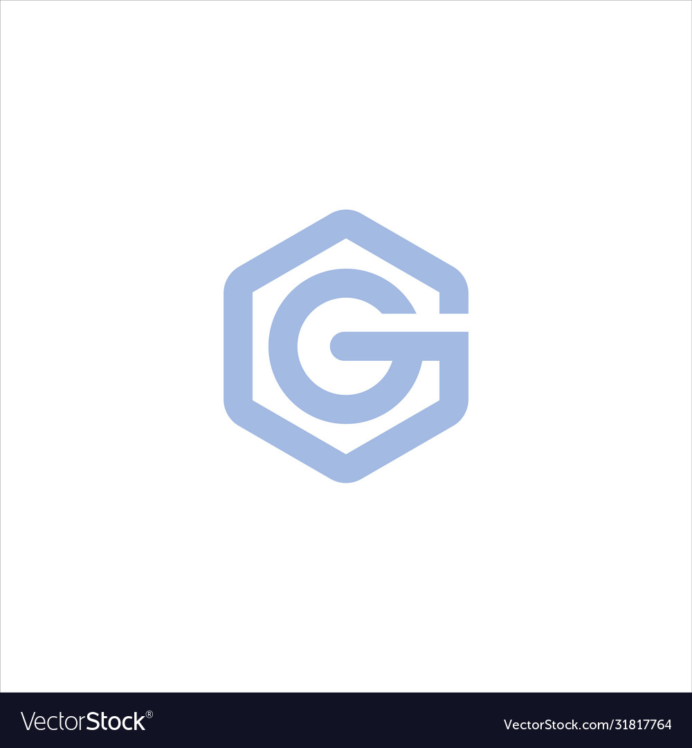 Original Buchstaben gg oder g Logo Designvorlage