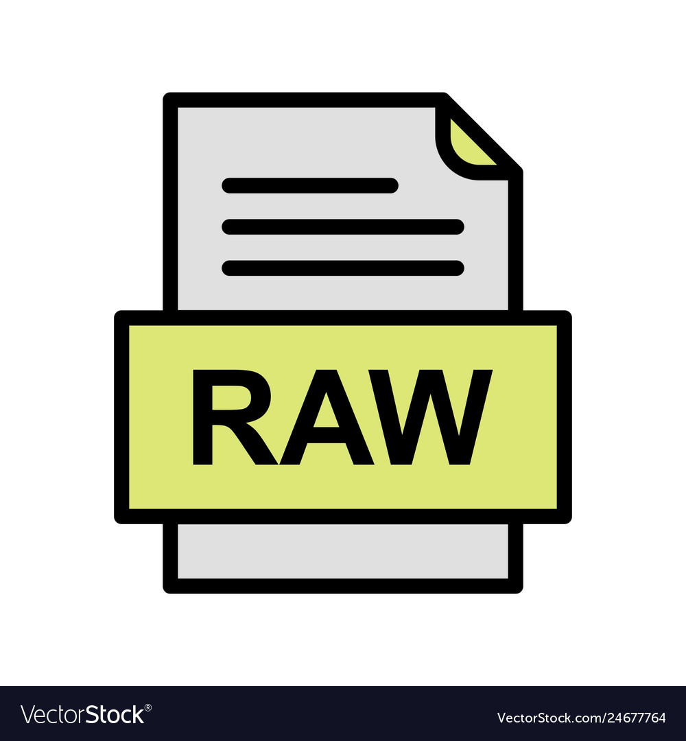 Raw file document icon
