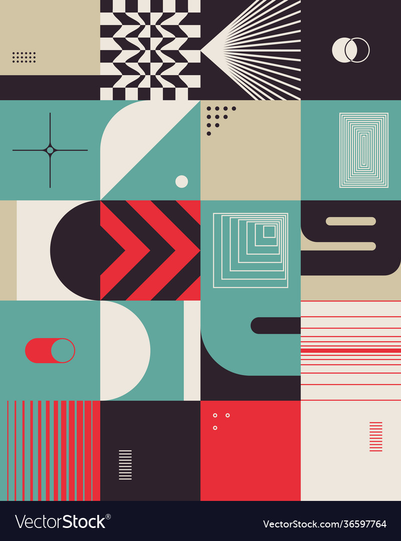 Retro future abstract pattern vector image Retro future abstract pattern