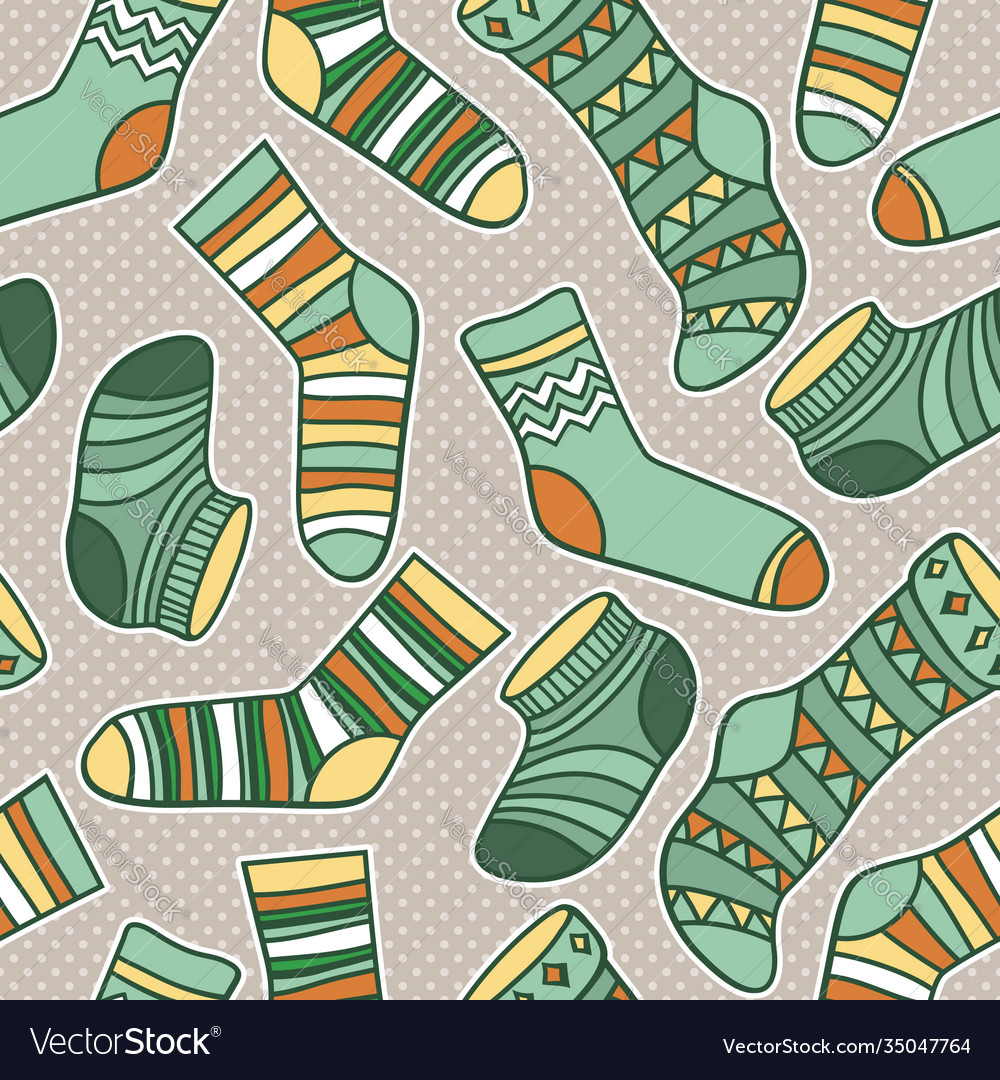 Seamless abstract pattern with socks