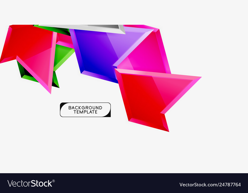 Triangular low poly background design vector image Triangular low poly background design