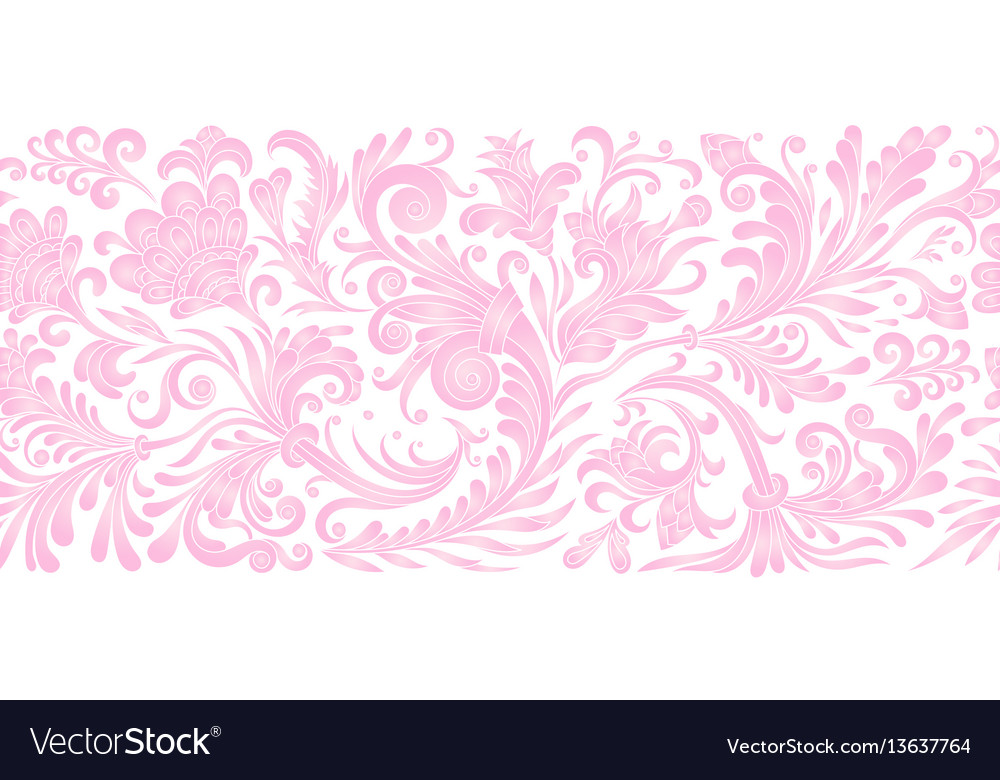 Vintage Baroque Floral Border