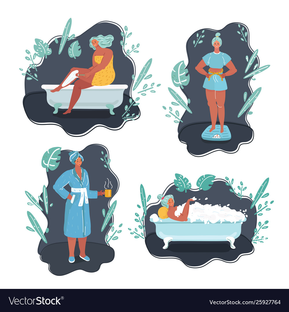 Frau entspannen in der Badewanne