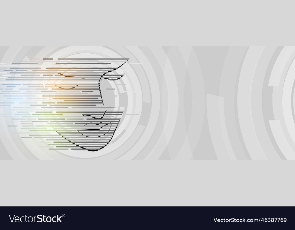 Artificial intelligence technology web background vector image Artificial intelligence technology web background