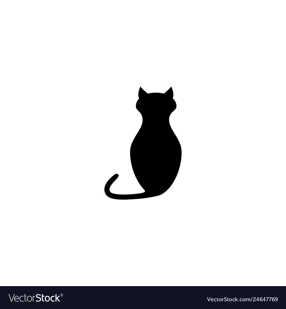 Black of cat the animal icon