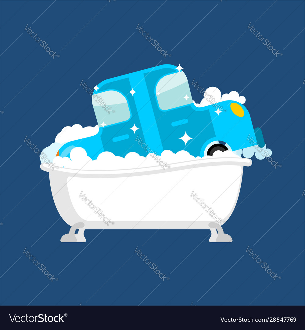 Ванна машина. Авто в ванне. Автомобиль из ванной.