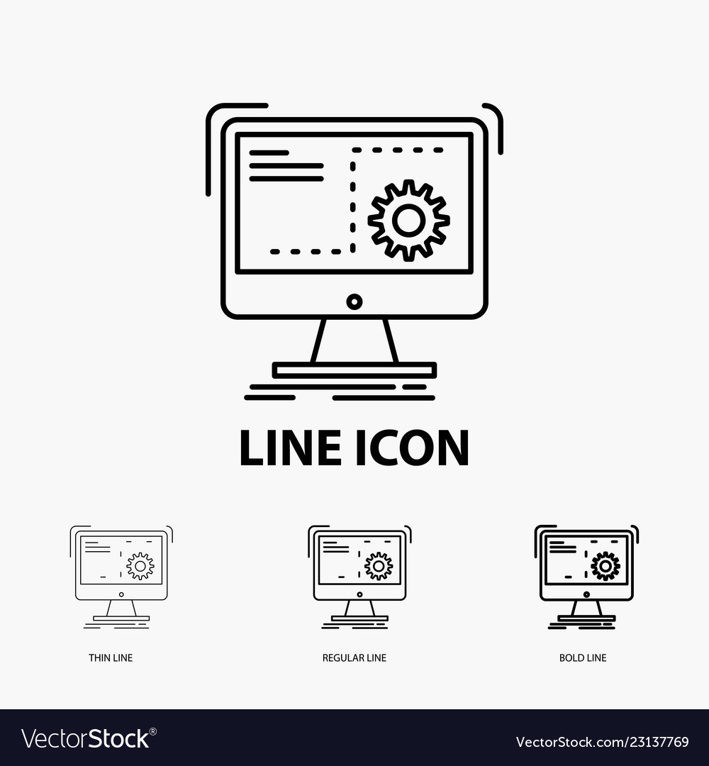 Command computer function process progress icon vector image Command computer function process progress icon