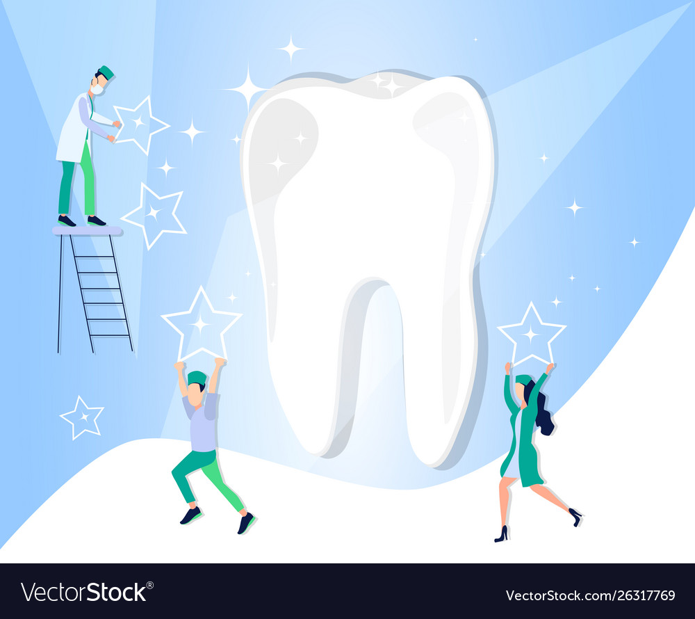 Dentistry teeth treatment whitening Royalty Free Vector