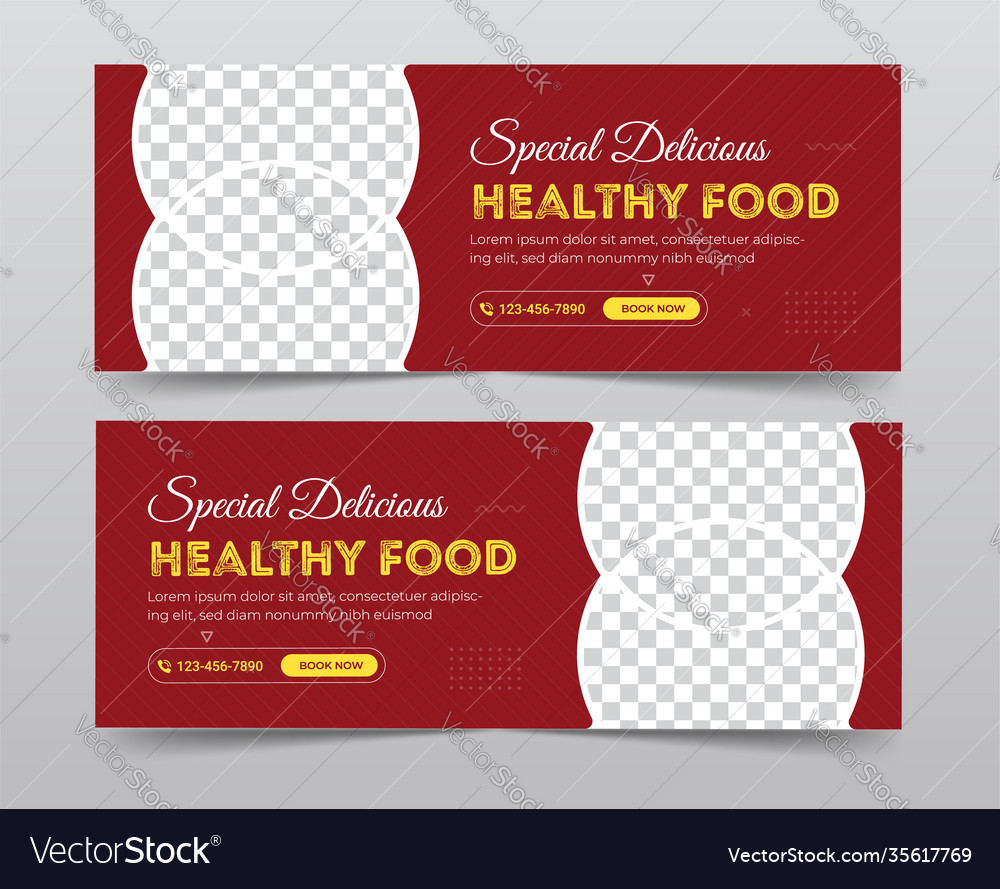 Food Social Media Promotion Cover Banner Vorlage