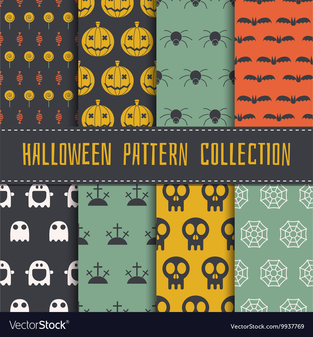 Halloween Nahtlose Muster Set