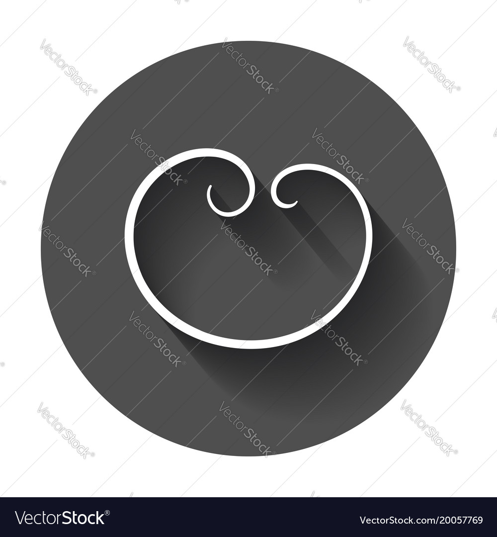Hand drawn scribble circle element with long