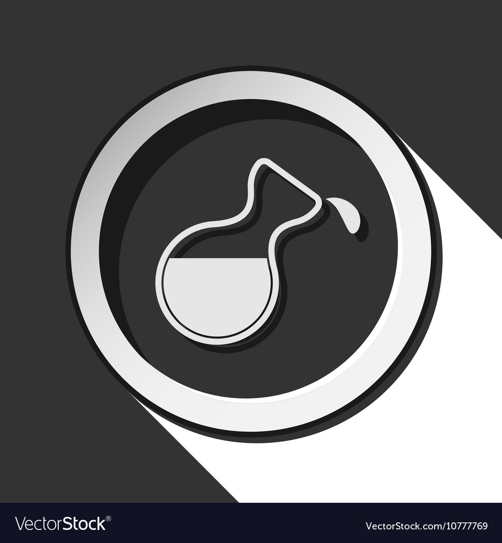 Icon - flask with a drop and shadow