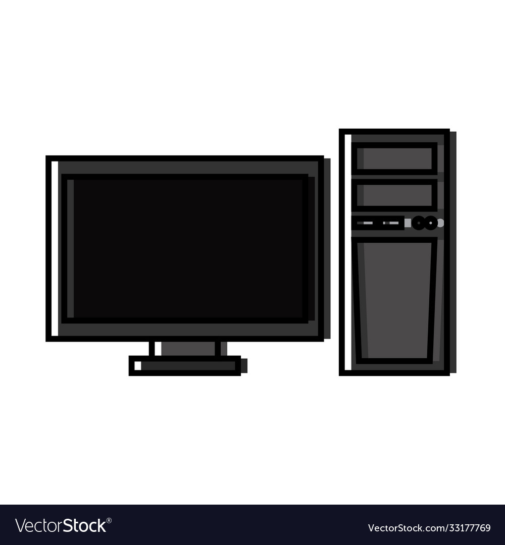 Isolated desktop computer icon