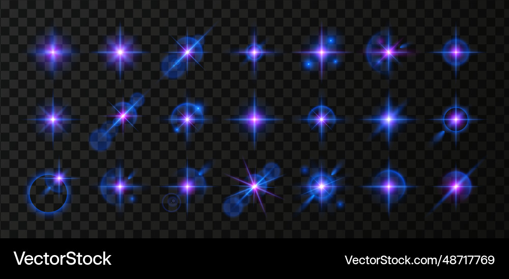 Light effect set Royalty Free Vector Image - VectorStock