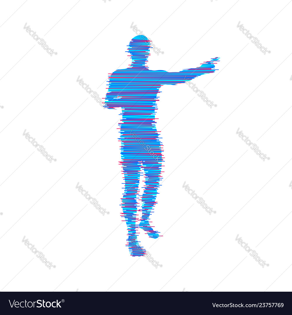 Man pointing his finger 3d model of