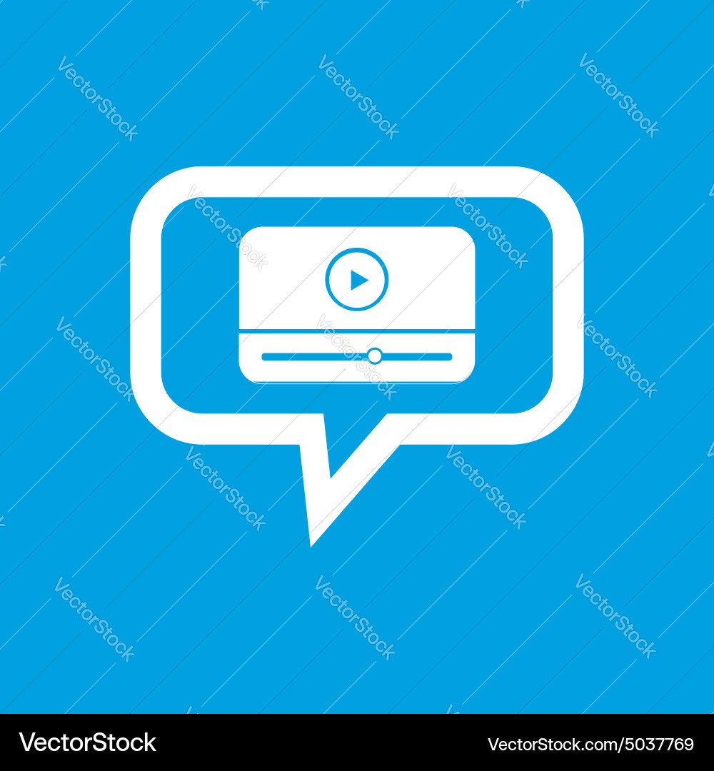 Mediaplayer message icon Royalty Free Vector Image