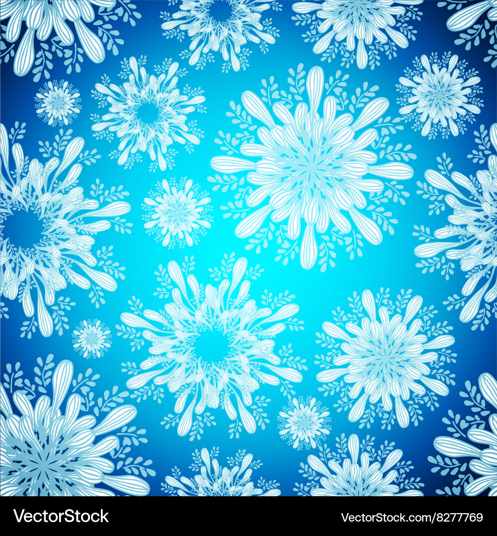 Seamless patterns with snowflakes Royalty Free Vector Image