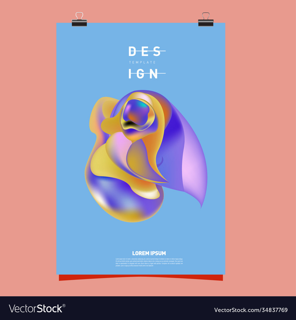 Simple abstract colorful fluid background