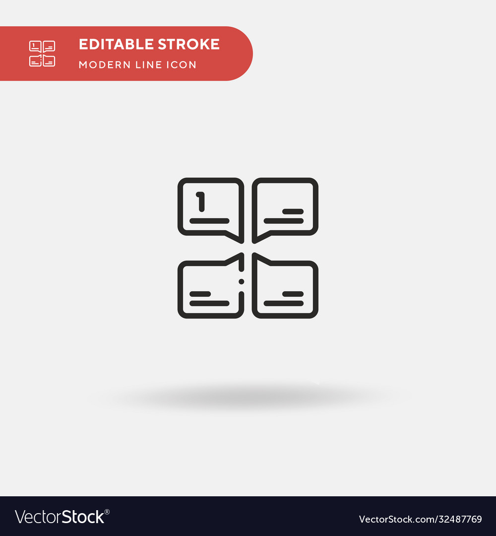 Speech bubble simple icon