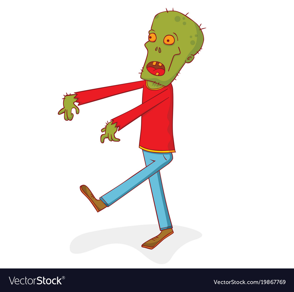 Walking zombie Royalty Free Vector Image - VectorStock