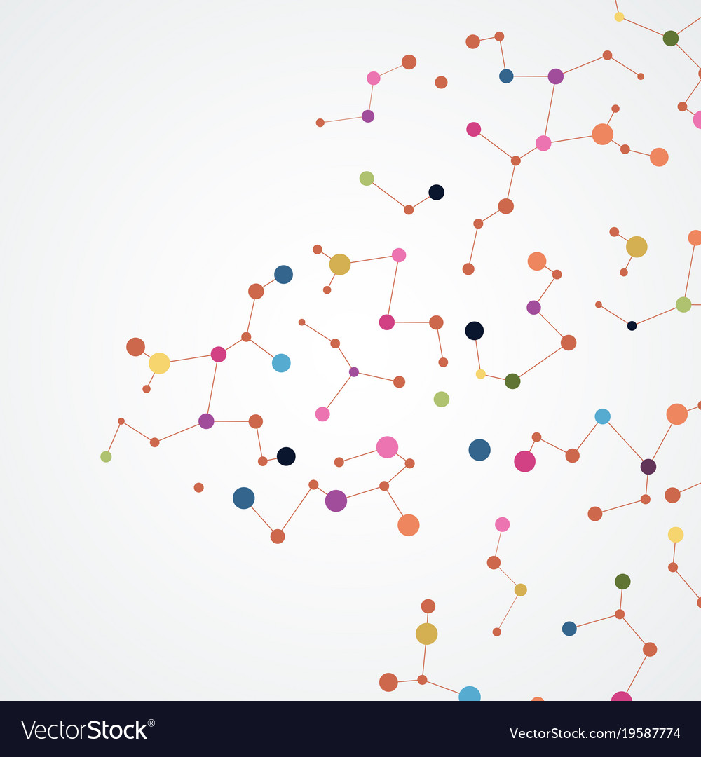 Abstract background with connected line and dots