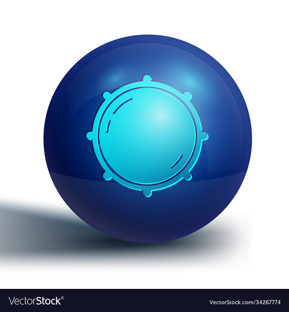 Blue dial knob level technology settings icon Vector Image