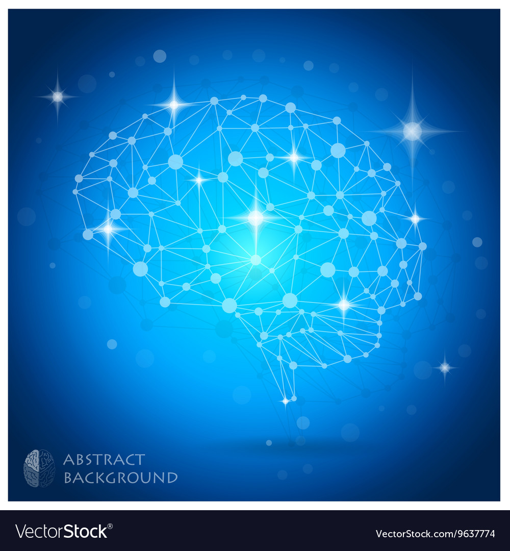 Brain shape abstract geometric background