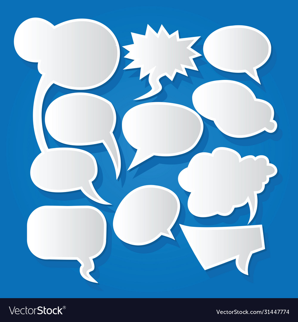 Comic Bubble Speech Balloons Cartoon 29 Royalty Free Vector