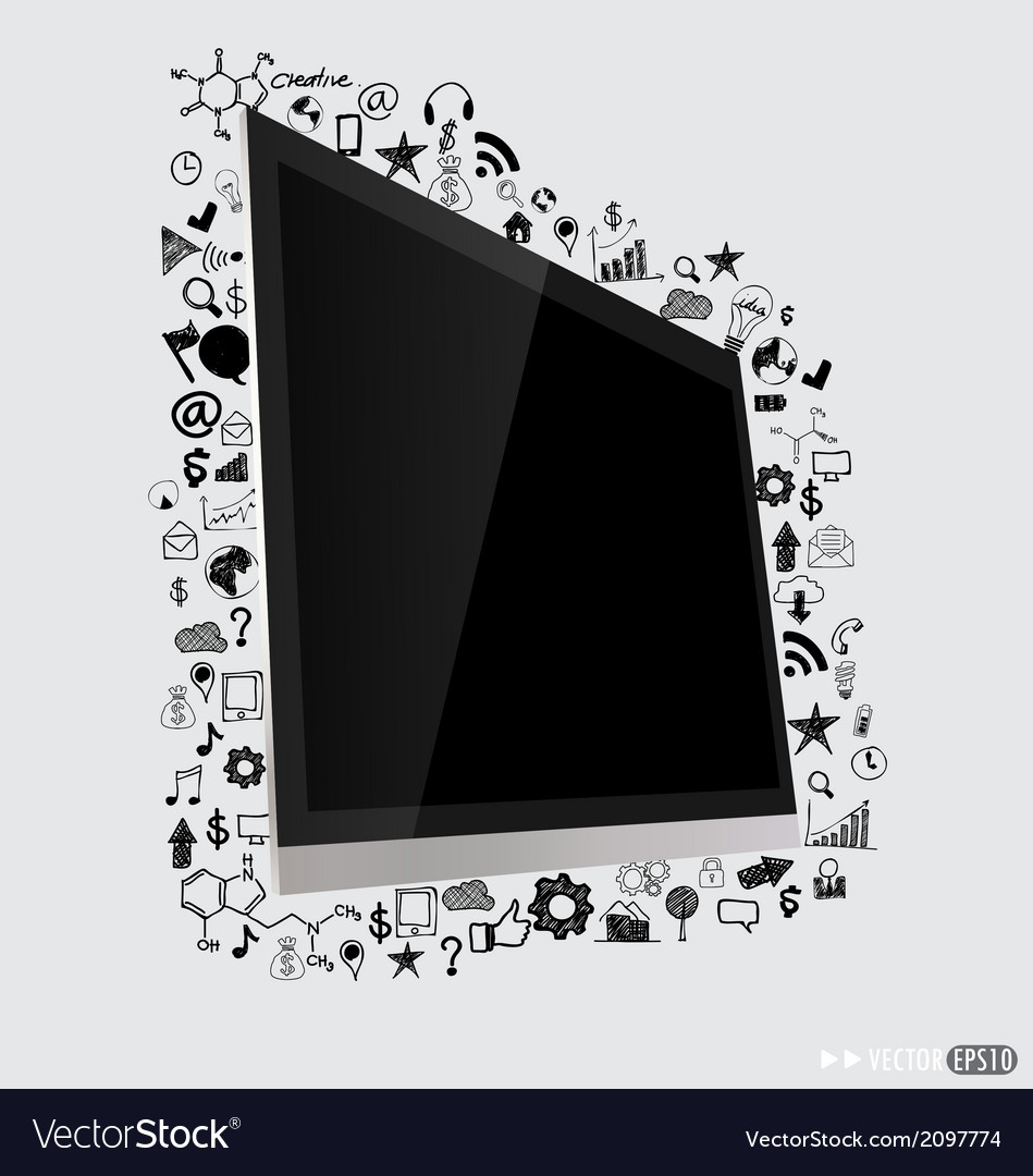 Computerdisplay mit Anwendungssymbol