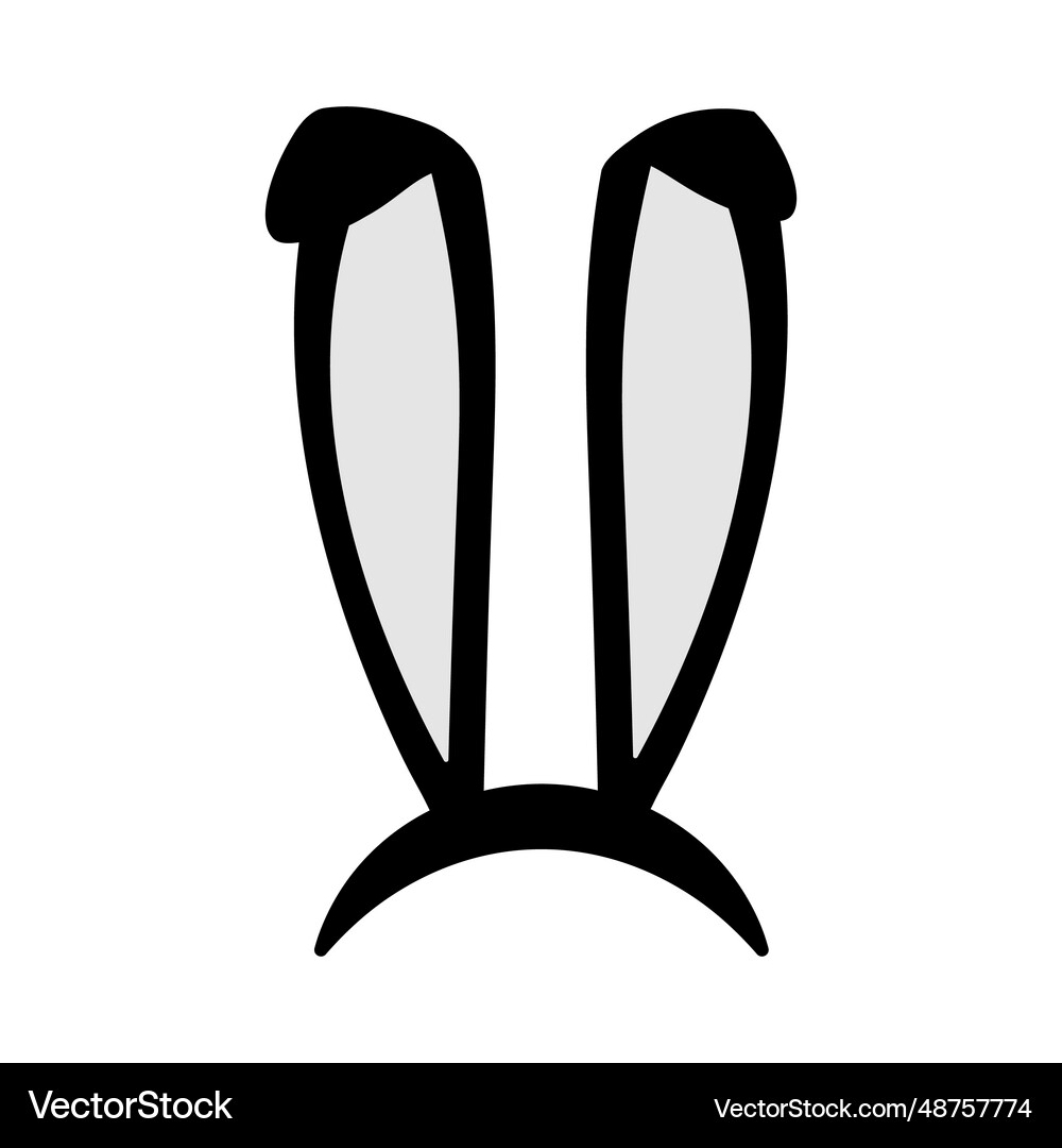 Easter bunny ears mask spring Royalty Free Vector Image