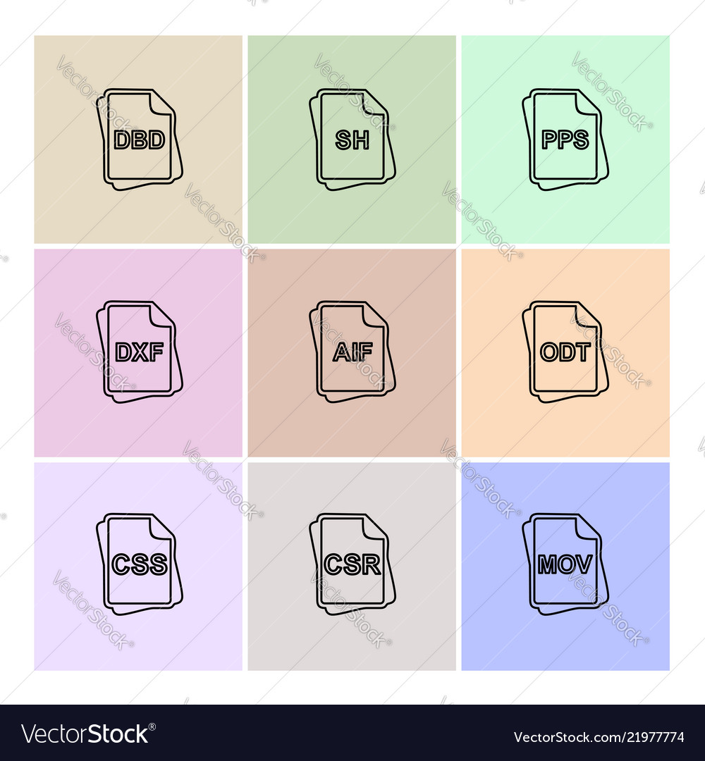 File type files documents eps icons set