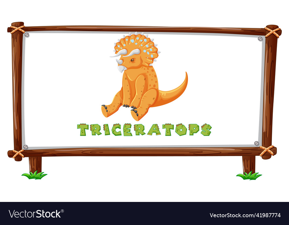 Frame template with dinosaurs and text