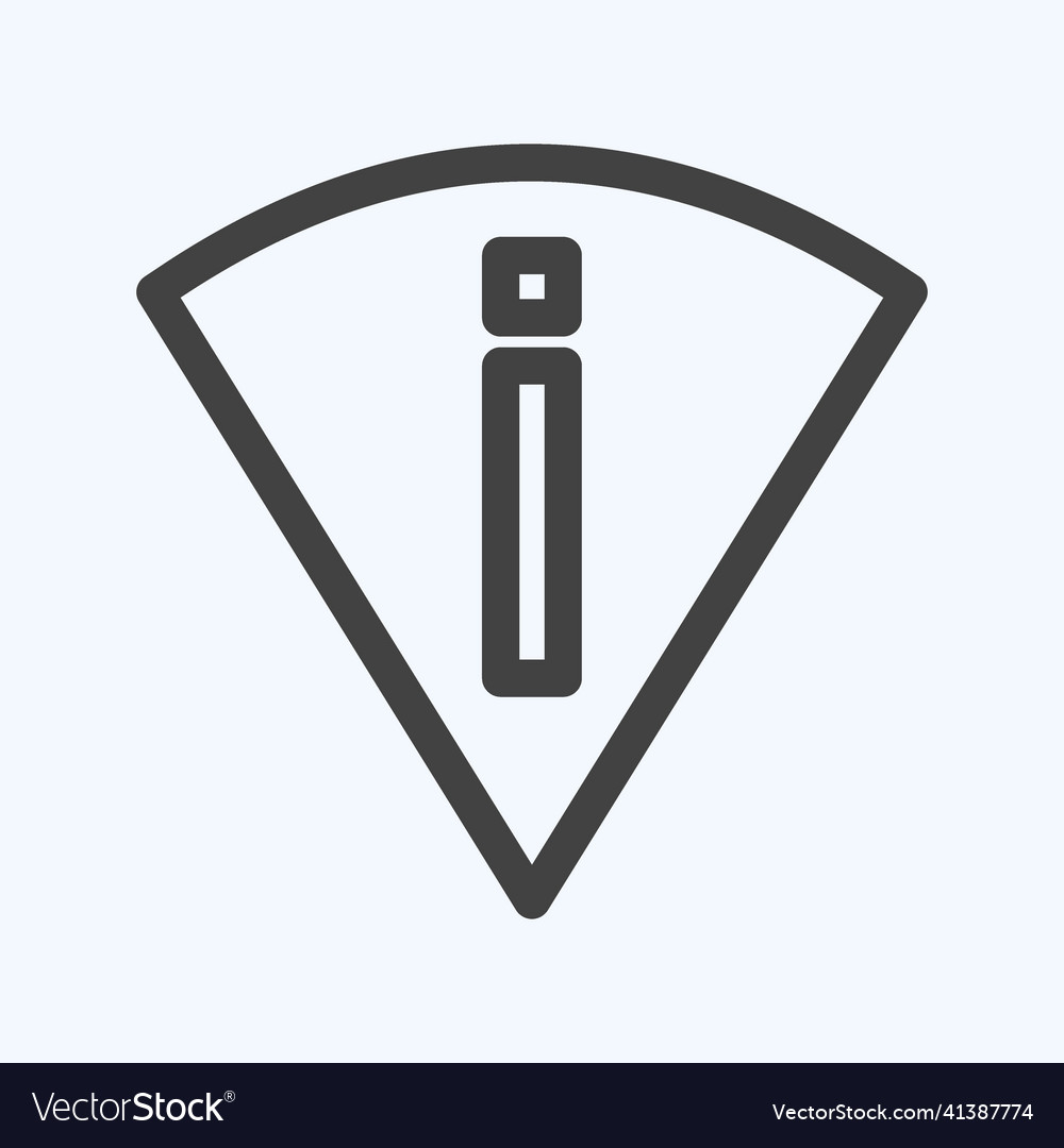 Icon perm scan wifi - line style simple Vector Image Icon perm scan wifi - line style simple