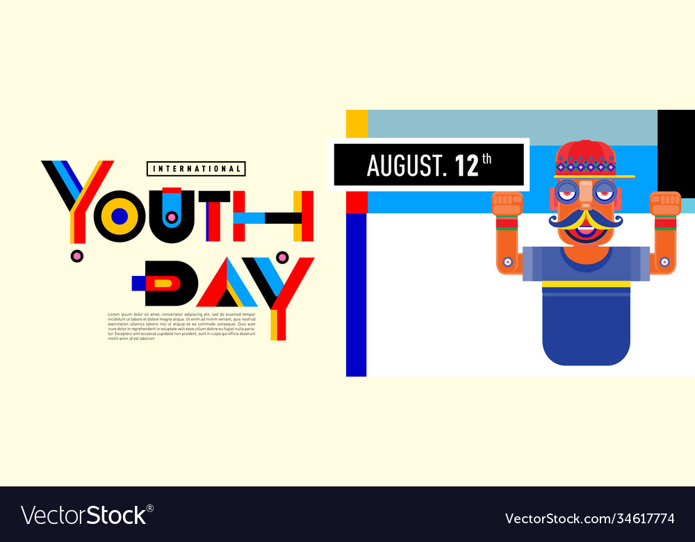 International youth day banner celebration