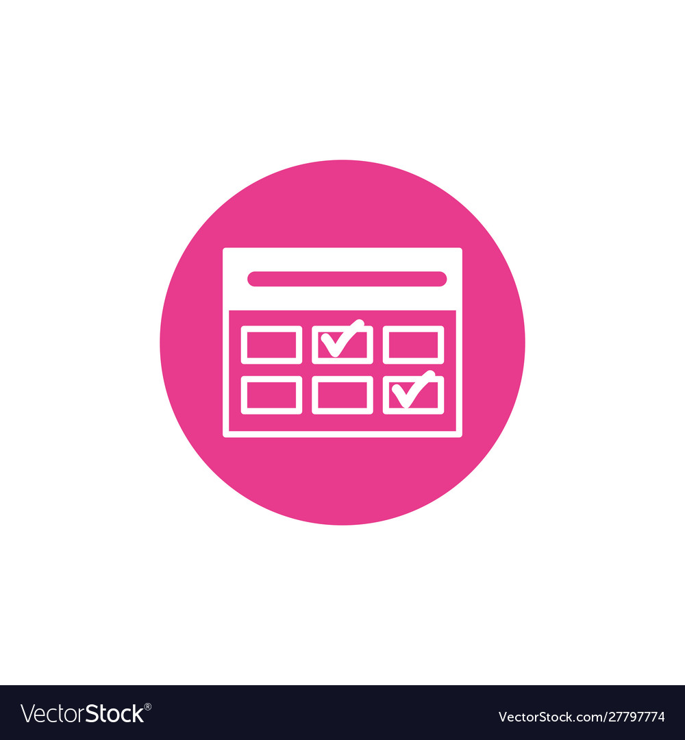 Isolated calendar block and flat design