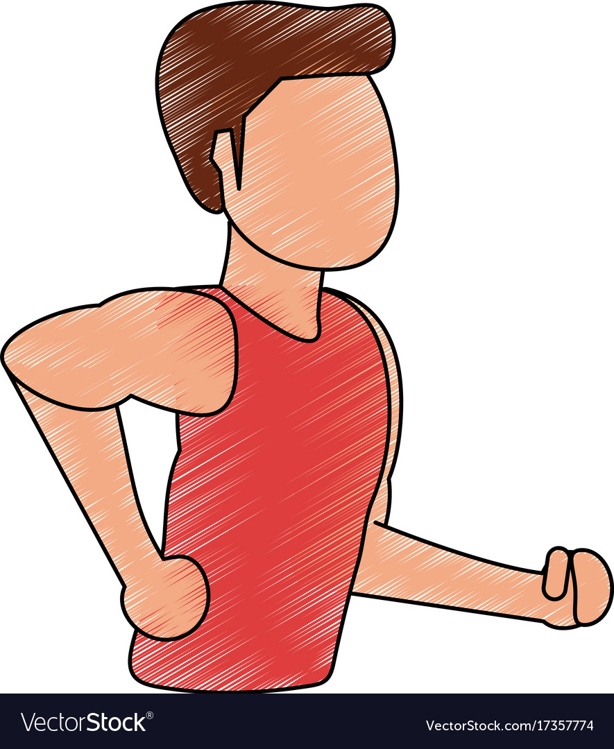 Man avatar running icon image