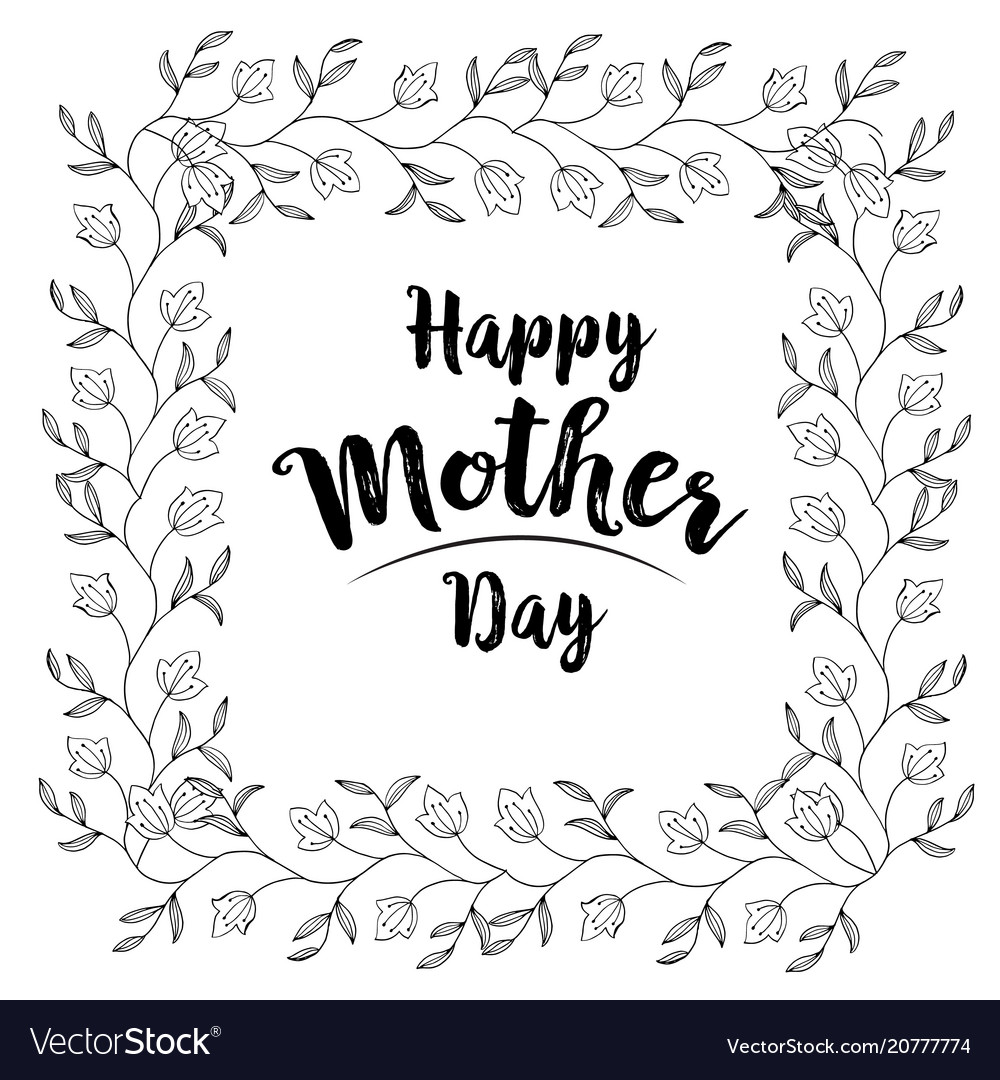 Mother day beautiful gretting card Royalty Free Vector Image