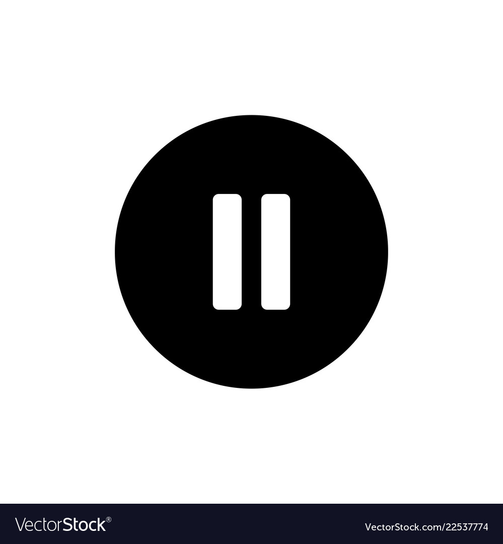 Pause Button Icon - Circular