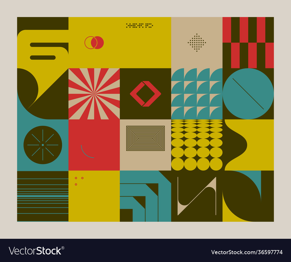Retro future abstract pattern vector image Retro future abstract pattern