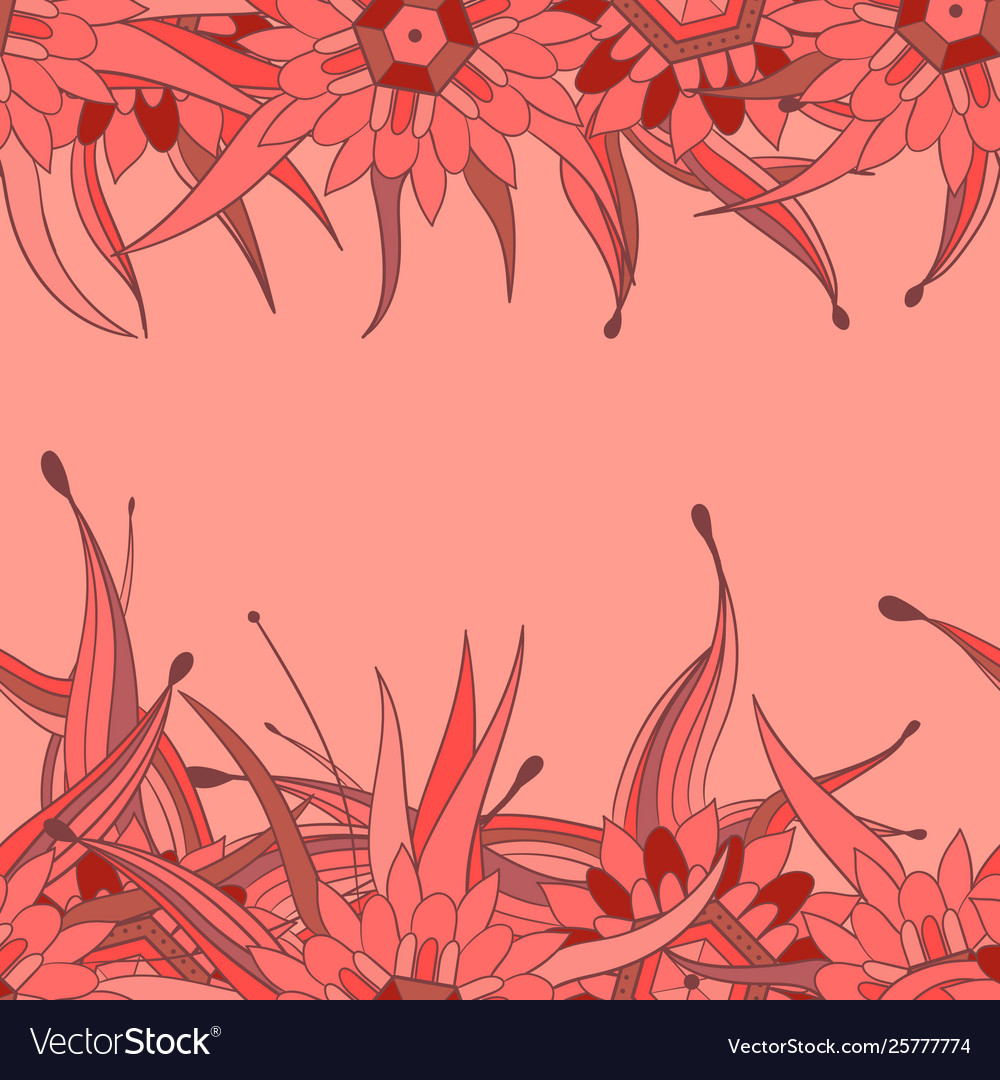 Seamless pattern background with abstract leaves