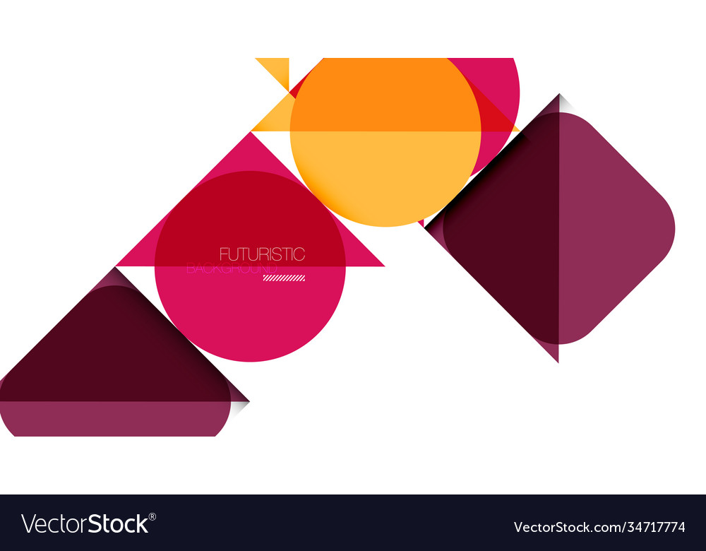 Simple circles and triangles abstract background