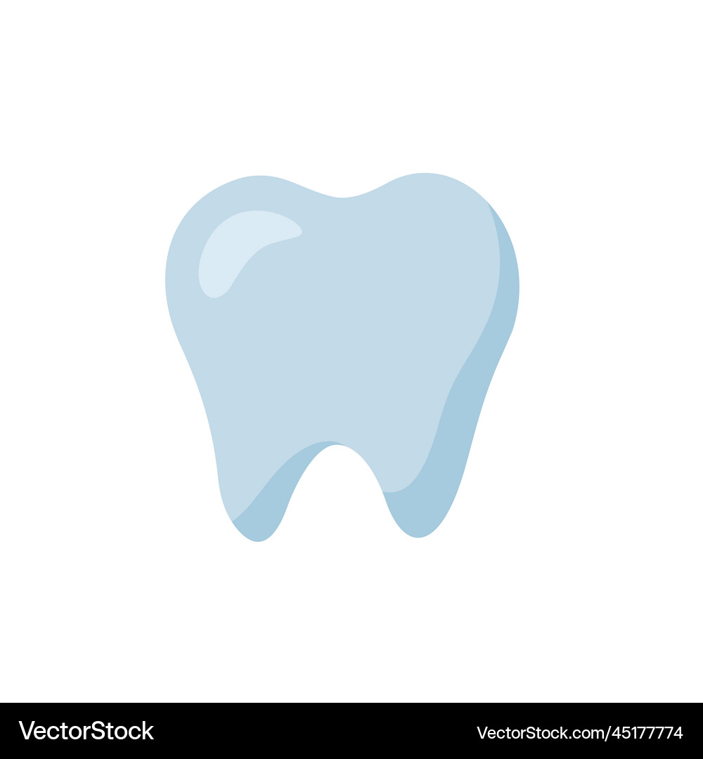 Tooth icon design flat Royalty Free Vector Image