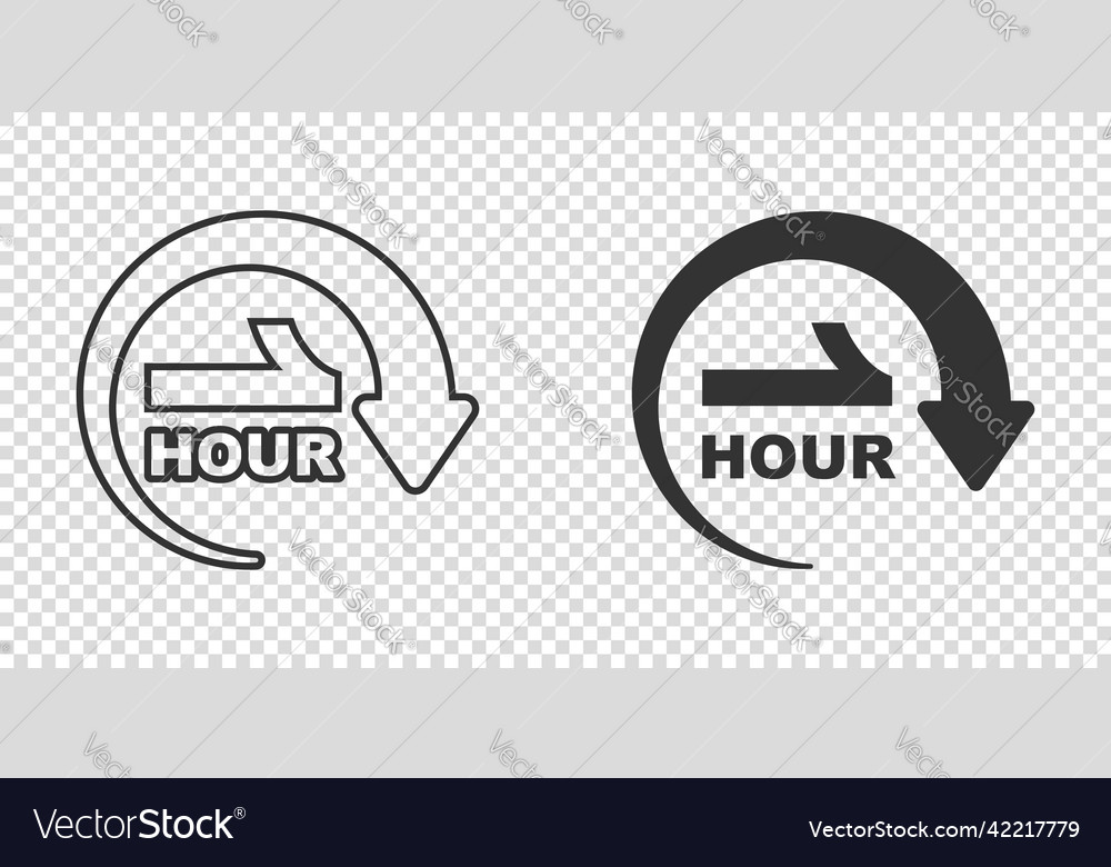 1 hour clock icon in flat style timer countdown vector image 1 hour clock icon in flat style timer countdown