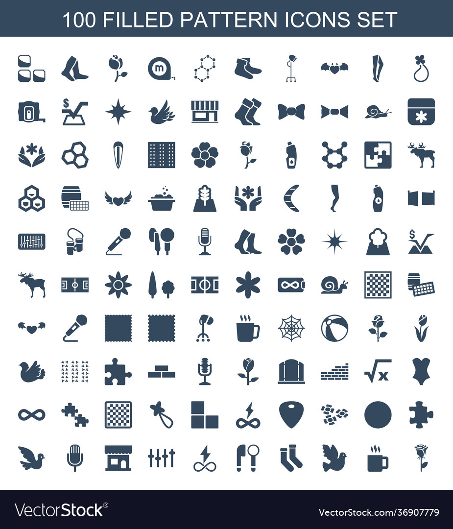 100 pattern icons