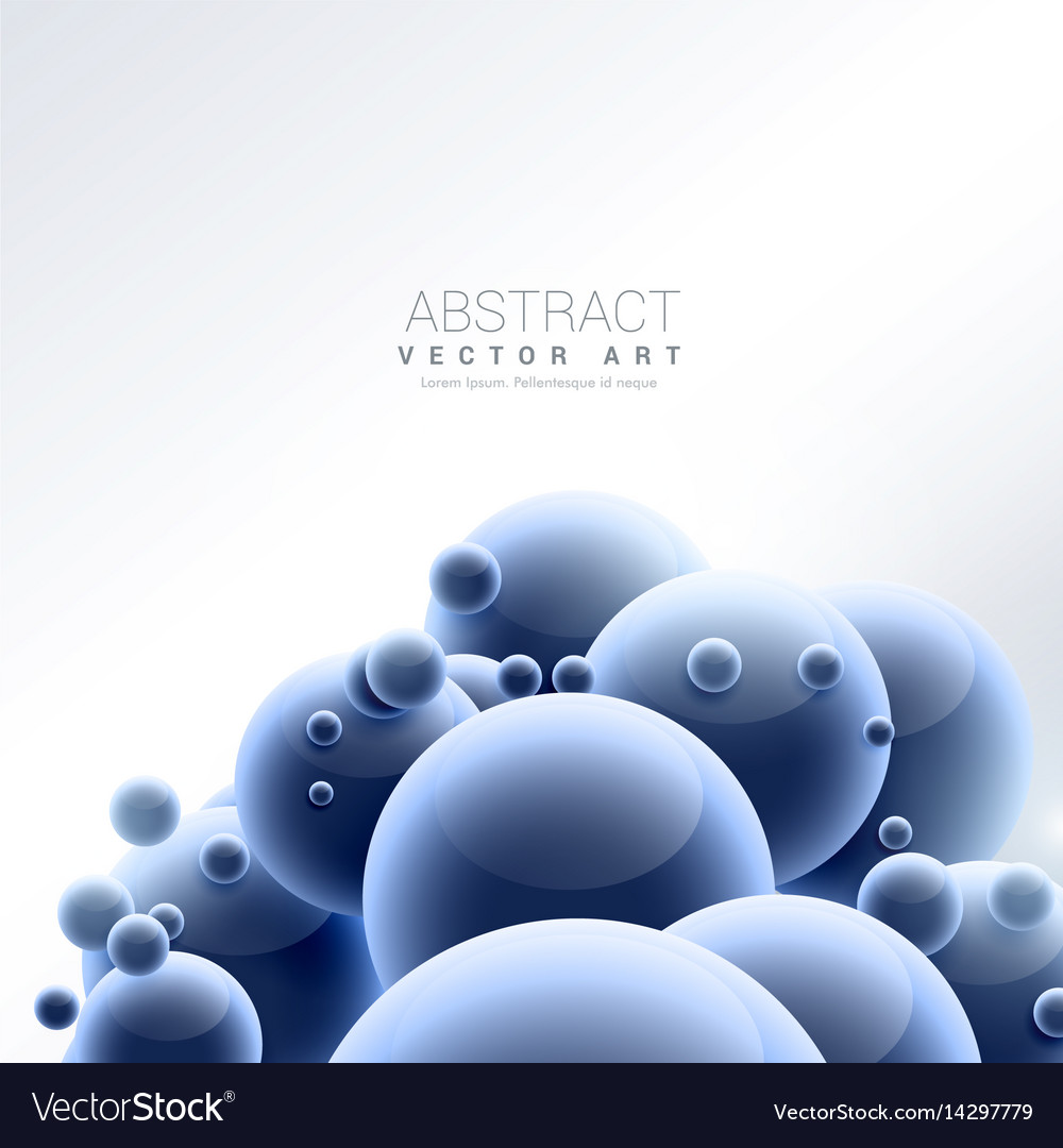 Abstract blue sphere molecules background